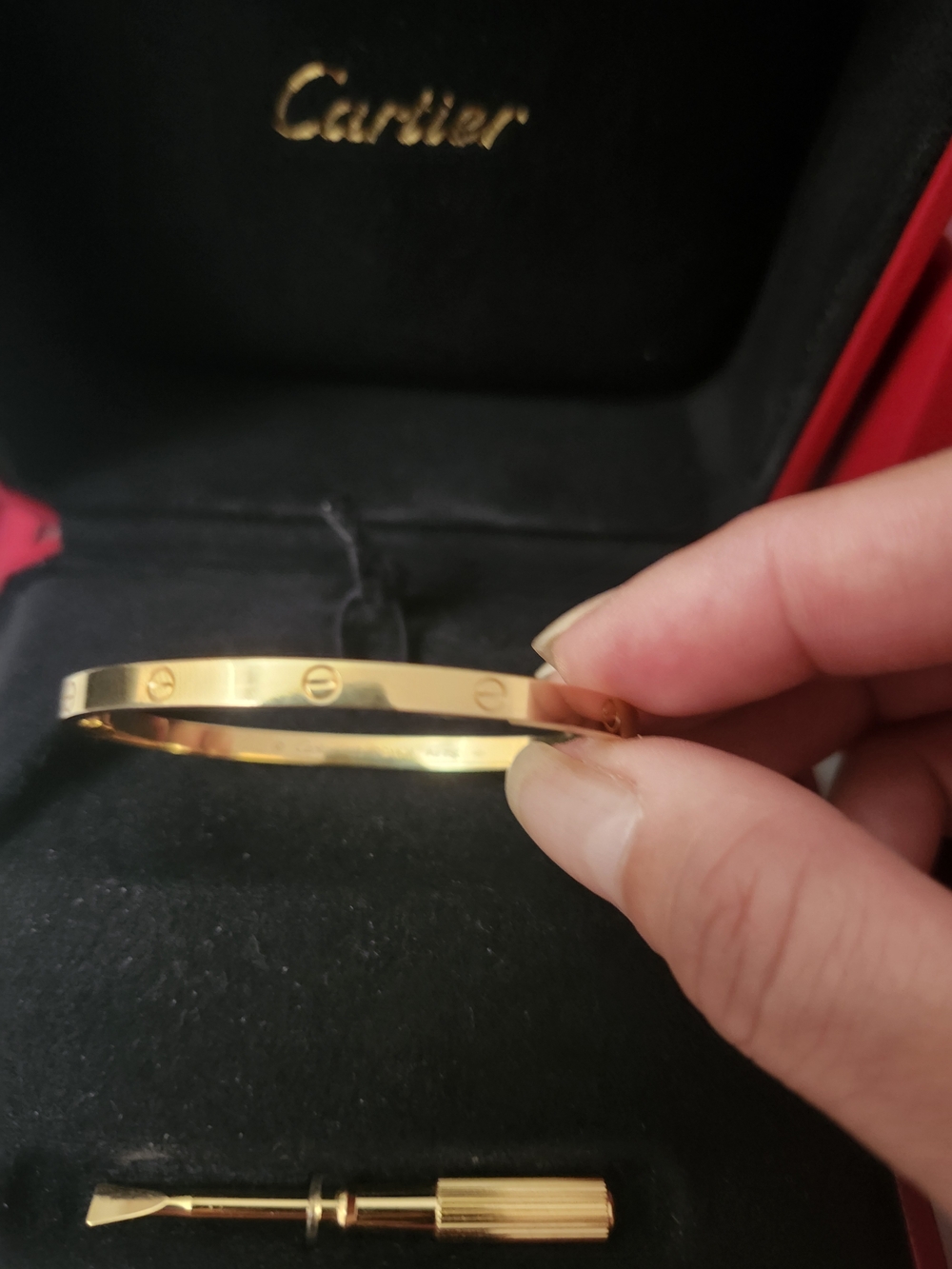 Cartier Gold Love Bracelet with Red Presentation Box - Picture 3 of 4